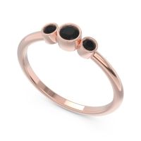 Smile Three Stone Bezel Trika Band