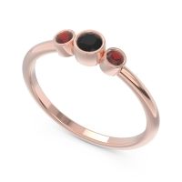 Smile Three Stone Bezel Trika Band