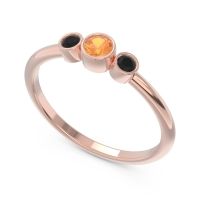 Smile Three Stone Bezel Trika Band