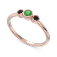 Smile Three Stone Bezel Trika Band