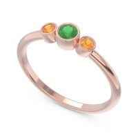 Smile Three Stone Bezel Trika Band