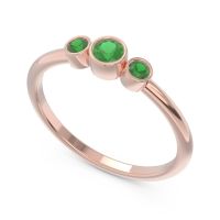 Smile Three Stone Bezel Trika Band