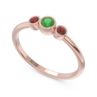 Smile Three Stone Bezel Trika Band