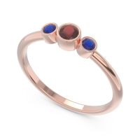 Smile Three Stone Bezel Trika Band