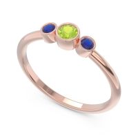 Smile Three Stone Bezel Trika Band