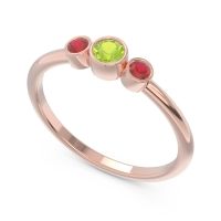 Smile Three Stone Bezel Trika Band