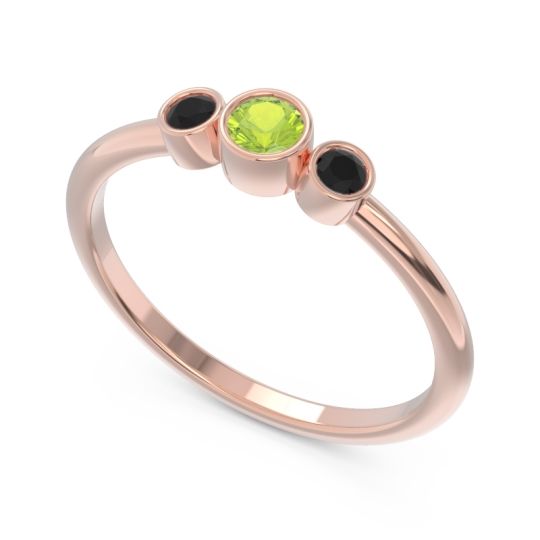 Smile Three Stone Bezel Trika Band