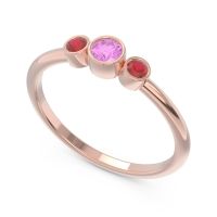 Smile Three Stone Bezel Trika Band