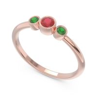 Smile Three Stone Bezel Trika Band