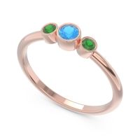 Smile Three Stone Bezel Trika Band