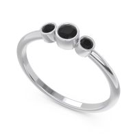 Smile Three Stone Bezel Trika Band