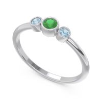 Smile Three Stone Bezel Trika Band