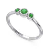 Smile Three Stone Bezel Trika Band