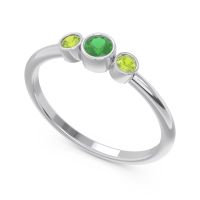 Smile Three Stone Bezel Trika Band