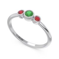 Smile Three Stone Bezel Trika Band