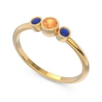 Smile Three Stone Bezel Trika Band