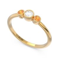 Smile Three Stone Bezel Trika Band