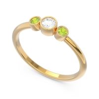 Smile Three Stone Bezel Trika Band