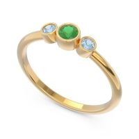 Smile Three Stone Bezel Trika Band