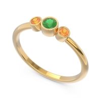 Smile Three Stone Bezel Trika Band