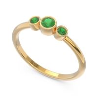 Smile Three Stone Bezel Trika Band