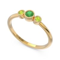 Smile Three Stone Bezel Trika Band