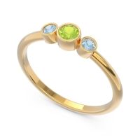 Smile Three Stone Bezel Trika Band