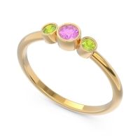 Smile Three Stone Bezel Trika Band