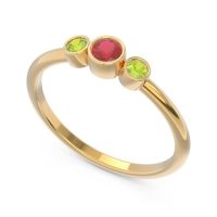 Smile Three Stone Bezel Trika Band