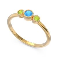 Smile Three Stone Bezel Trika Band