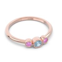 Smile Three Stone Bezel Trika Band