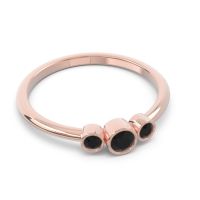 Smile Three Stone Bezel Trika Band
