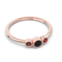 Smile Three Stone Bezel Trika Band