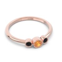 Smile Three Stone Bezel Trika Band