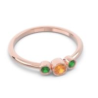 Smile Three Stone Bezel Trika Band