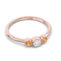 Smile Three Stone Bezel Trika Band