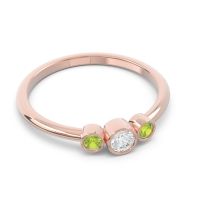 Smile Three Stone Bezel Trika Band