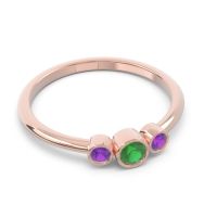 Smile Three Stone Bezel Trika Band