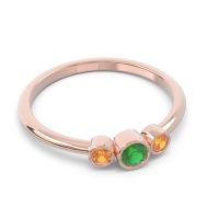 Smile Three Stone Bezel Trika Band
