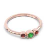 Smile Three Stone Bezel Trika Band