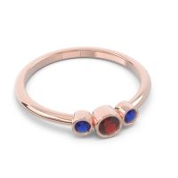 Smile Three Stone Bezel Trika Band