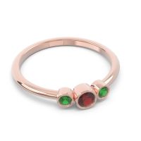 Smile Three Stone Bezel Trika Band