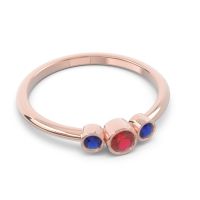 Smile Three Stone Bezel Trika Band