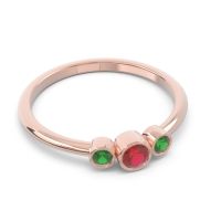 Smile Three Stone Bezel Trika Band