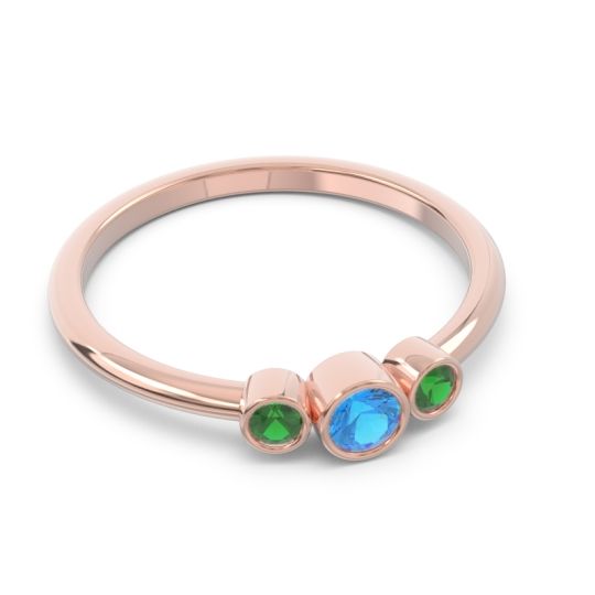 Smile Three Stone Bezel Trika Band