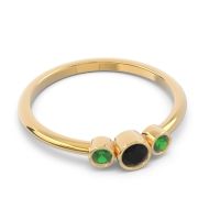 Smile Three Stone Bezel Trika Band