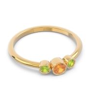 Smile Three Stone Bezel Trika Band