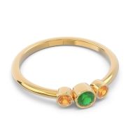 Smile Three Stone Bezel Trika Band