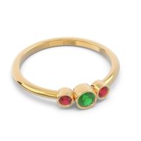 Smile Three Stone Bezel Trika Band