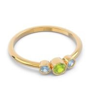 Smile Three Stone Bezel Trika Band